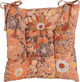Intratuin Mica Decorations zitkussen Fleur oranje 46 x 46 x 7 cm aanbieding