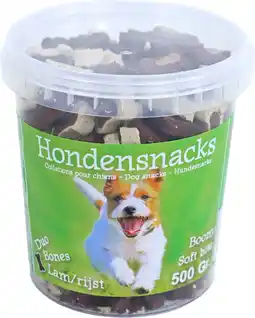 Intratuin Boony hondensnoepjes botjes lam en rijst 500 g aanbieding