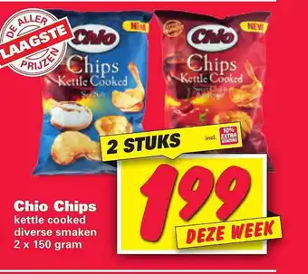 Nettorama Chio chips kettle cooked 2x150 gram aanbieding