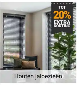 Raamdecoratie.com Houten jaloezieën aanbieding
