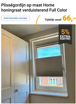 Raamdecoratie.com Plisségordijn op maat Home honingraat verduisterend aanbieding