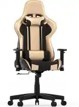 Bol.com Gamestoel Goldgamer deluxe - bureaustoel - gaming stoel - zwart goud aanbieding