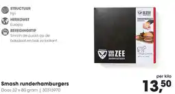 HANOS Smash runderhamburgers aanbieding