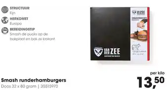 HANOS Smash runderhamburgers aanbieding