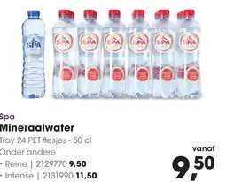 HANOS Spa Mineraalwater aanbieding