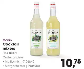 HANOS Monin Cocktail mixers aanbieding