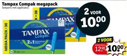 Kruidvat Tampax Compak megapack aanbieding