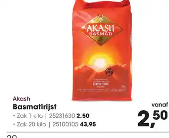 HANOS Akash Basmatirijst aanbieding