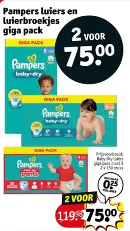 Kruidvat Pampers Luiers en Luierbroekjes Giga Pack aanbieding