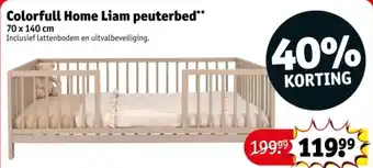 Kruidvat Colorfull Home Liam Peuterbed aanbieding