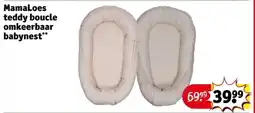 Kruidvat MamaLoes Teddy Boucle Omkeerbaar Babynest aanbieding