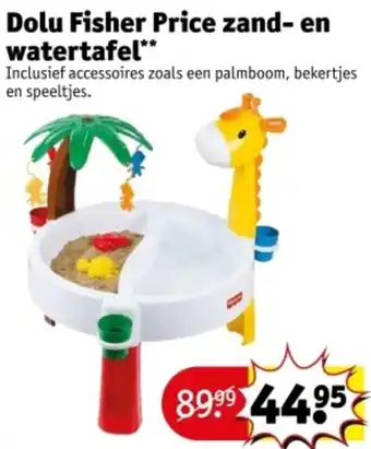 Kruidvat Dolu Fisher Price Zand en Watertafel aanbieding