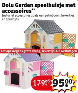 Kruidvat Dolu Garden Speelhuisje met Accessoires aanbieding