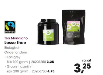 HANOS Tea Mondiano Losse thee aanbieding
