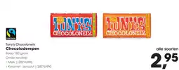 HANOS Tony's Chocolonely Chocoladerepen aanbieding