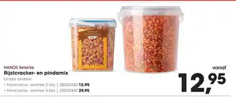 HANOS Rijstcracker en pindamix aanbieding