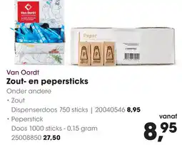 HANOS Van Oordt Zout en pepersticks aanbieding
