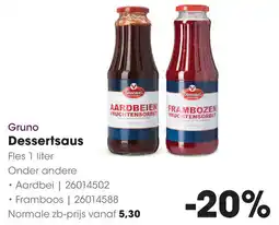 HANOS Gruno Dessertsaus aanbieding