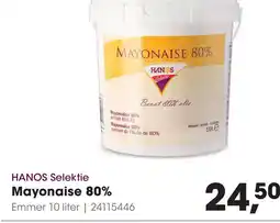 HANOS HANOS Selektie Mayonaise 80% aanbieding