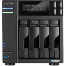 Bol.com Asustor LOCKERSTOR 4 Gen2 (AS6704T) NAS Desktop Intel Celeron N N5105 4 GB DDR4 ADM Zwart aanbieding