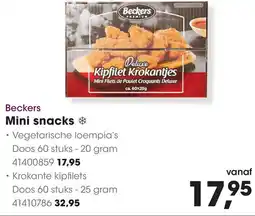 HANOS Beckers Mini snacks aanbieding