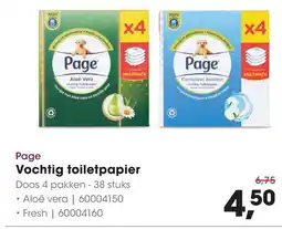 HANOS Page Vochtig toiletpapier aanbieding