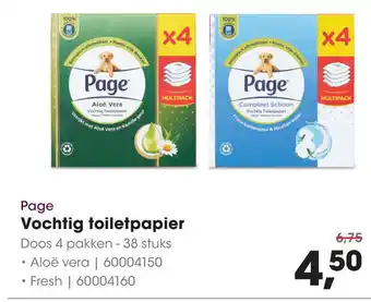 HANOS Page Vochtig toiletpapier aanbieding