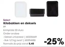 HANOS Select Kilobakken en deksels aanbieding