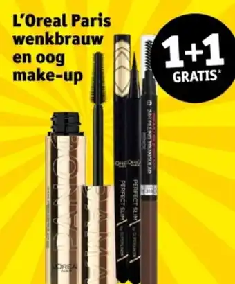 Kruidvat L'Oreal Paris wenkbrauw en oog make-up aanbieding