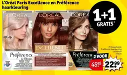 Kruidvat L'Oréal Paris Excellence en Préférence haarkleuring aanbieding