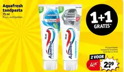 Kruidvat Aquafresh tandpasta aanbieding