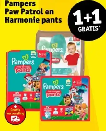 Kruidvat Pampers Paw Patrol en Harmonie pants aanbieding