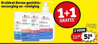 Kruidvat Kruidvat Derma gezichts verzorging en reiniging aanbieding