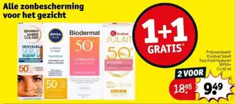 Kruidvat Alle zonbescherming voor het gezicht aanbieding