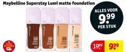 Kruidvat Maybelline Superstay Lumi matte foundation aanbieding
