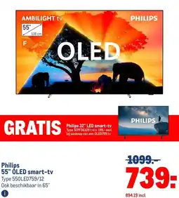 Makro Philips 55 OLED smart-tv aanbieding