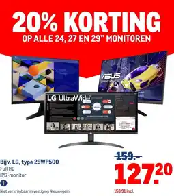 Makro Bijv. LG, type 29WP500 aanbieding