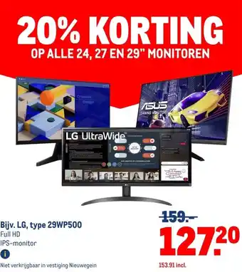 Makro Bijv. LG, type 29WP500 aanbieding