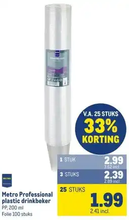 Makro Metro Professional plastic drinkbeker aanbieding
