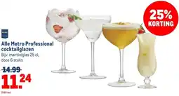 Makro Alle Metro Professional cocktailglazen aanbieding