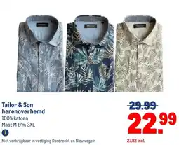 Makro Tailor & Son herenoverhemd aanbieding