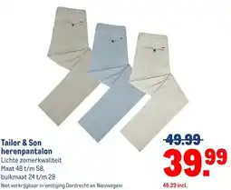 Makro Tailor & Son herenpantalon aanbieding