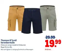 Makro Thomson & Tyrell herenbermuda aanbieding