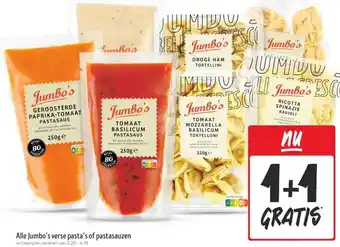 Jumbo Alle Jumbo's verse pasta's of pastasauzen aanbieding