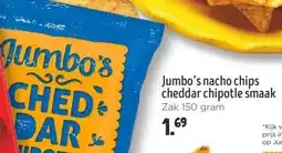 Jumbo Jumbo's nacho chips cheddar chipotle smaak aanbieding