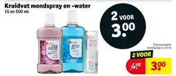 Kruidvat Kruidvat mondspray en water aanbieding