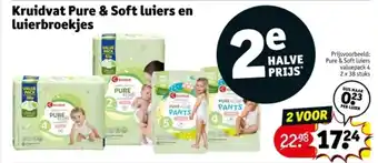 Kruidvat Kruidvat Pure & Soft luiers en luierbroekjes aanbieding