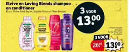 Kruidvat Elvive en Loving Blends shampoo en conditioner aanbieding