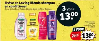 Kruidvat Elvive en Loving Blends shampoo en conditioner aanbieding