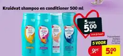 Kruidvat Kruidvat shampoo en conditioner aanbieding